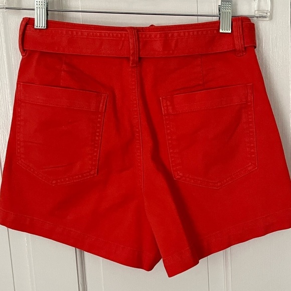 Gap 4" High Rise Shorts Orange Coral Cotton Spsndex Stretch Preppy Size 2 - Picture 4 of 10